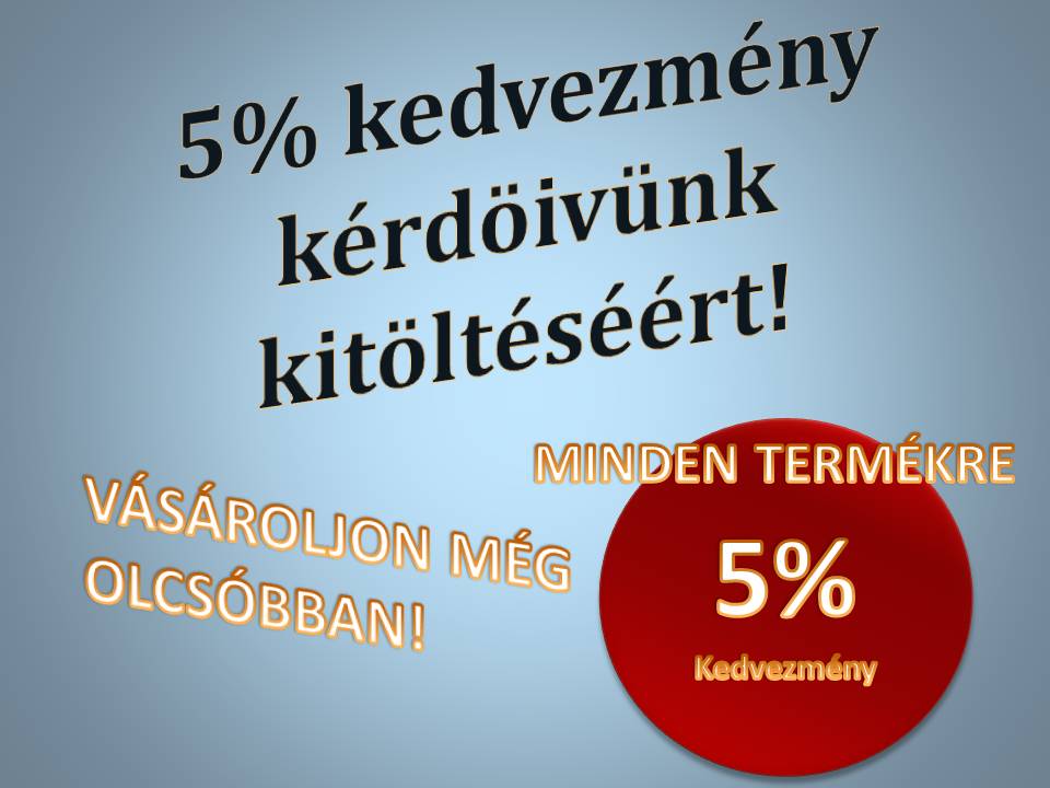 5% extra kedvezmény!